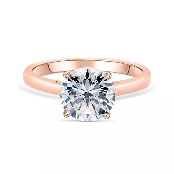 925 sterling Rose ring zirconia wedding ring style - Picture 3 of 5